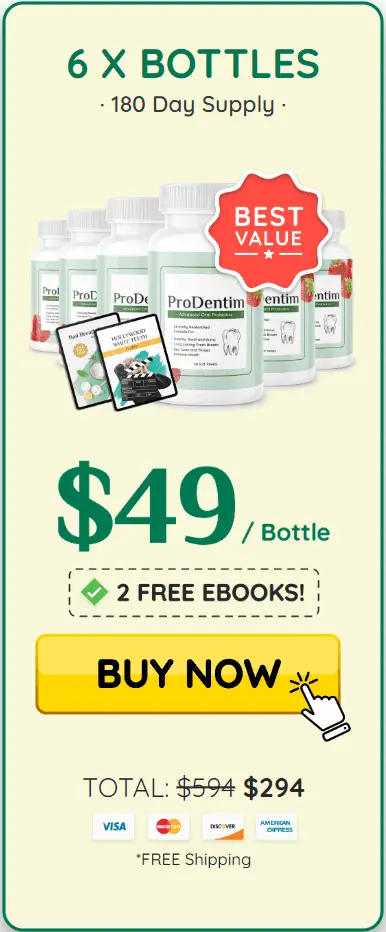 prodentim price 6 bottle